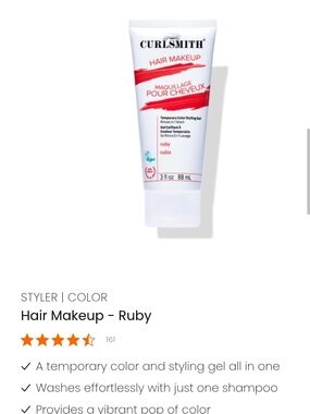 Curlsmith Hair Makeup Temporary Styling Gel - Ruby
